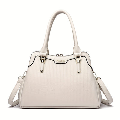 OGEHUAFEE 's Quilted Handbag - Elegant Multi-Layer French-Inspired Quilted Striped (Brown/Beige/Green/Black) Button Closure, Golden-Tone Hardware, Detachable Strap & Nylon - Dress Handbag for, Wedding,