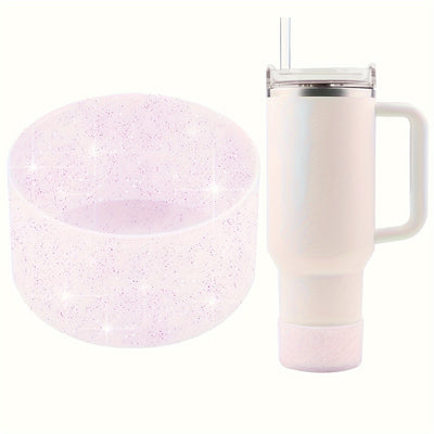 1pc Glitter Silicone Boot Cover Fitting for Sports Cups H2.0-40 Oz And Water Bottles 18-24 Oz And Simple Modern Glasses with 7.24-7.62cm Non-Slip Bottom Cover Bumper for Sports Cups And Sports Bottles