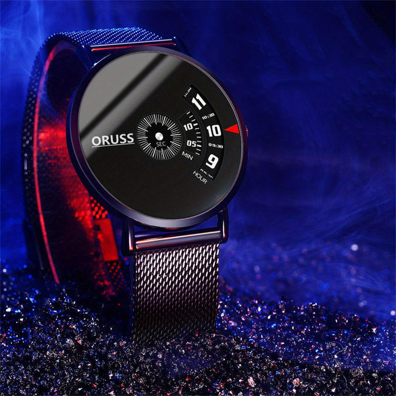 ساعة رجالية جديدة عالية الجودة أنيقة ذات طابع شخصي كل شيء رائع ومتين ساعة عمل حركية، اختيار مثالي للهدايا