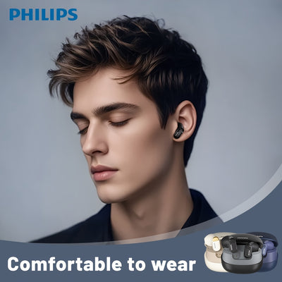 For Philips True Wireless BT Earbuds - Noise Cancelling HiFi Sound, In-Ear Headset with Mic, Sweat-Resistant, Touch Control, USB-C Charging, Compatible with iOS & Android Devices, Sports & Fitness, TAT2169, Wireless Headphone