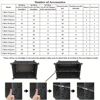 Expandable Shoe Rack with Doors - Portable Organizer for 8-60 Pairs of Shoes, Boots & Slippers - No Assembly Required