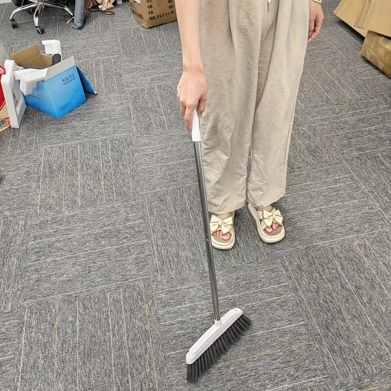 Professional Quality Stainless Steel Broom with Ergonomic Handle and Sturdy Plastic Head, Designed for Easy Sweeping and Convenient Storage, Suitable for Kitchen, Living Room, and Bedroom Floor Cleaning, Durable Essential Hou