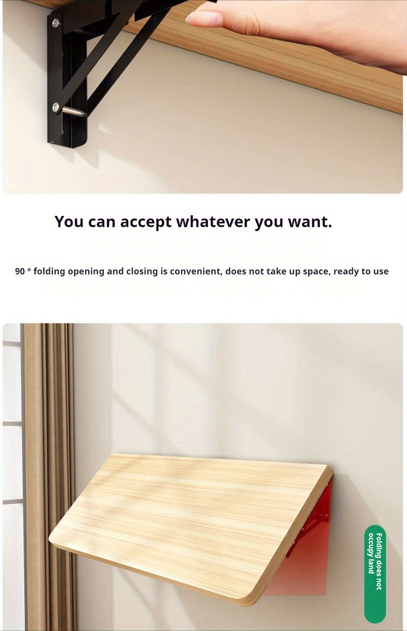 Space-Saving White Wooden Wall-Mounted Folding Desk - Adjustable & Foldable Computer Monitor and Laptop Stand with Cork Material, Ideal for Home & Office Organization, Perfect for Kitchen, Dorms