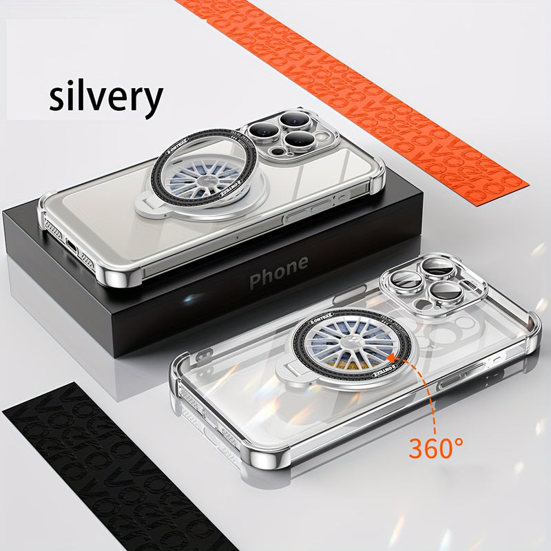 Four-corner Anti-fall Decompression Hub Bracket Mobile Phone Case Suitable For 16 15 14 13 12 11 Plus Pro Max