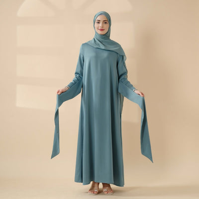 Women'S Elegant Muslim Abaya - Heavy Rhinestone-Embellished Long Sleeve Shawl Robe with Batwing Sleeves & Floor-Length Design, Loose Fit Islamic Dress for Ramadan, Prayer, Daily Wear - Modest Muslim Clothing (MOA067), Abaya F