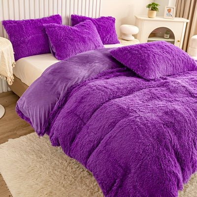 طقم غطاء لحاف فاخر من 3 قطع - غطاء سرير ناعم ومريح لجميع المواسم مصنوع من البوليستر بسحاب لغرفة النوم وغرفة الضيوف والمبيت