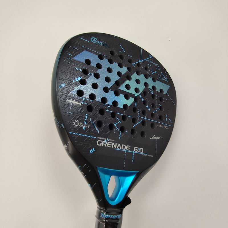Ultra-Light High-Performance Carbon Fiber Tennis Racket - Blue, Beach & Paddleball Paddle with Ergonomic Handle for Enhanced Control and Power, Beach Paddleball Racket | Sleek Sports Racket | Durable Sports Equipment