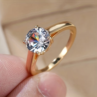 Classic Ring Inlaid Zirconia Dainty Jewelry For Daily Outfits Also Match Night Party Outfits Dainty Chrismas Birthday Gift For Female