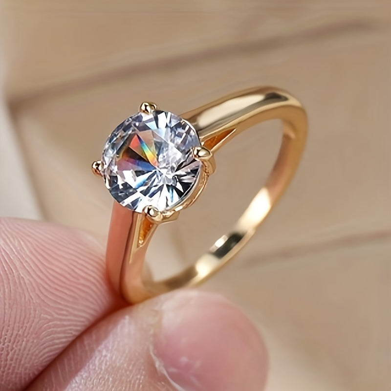 Classic Ring Inlaid Zirconia Dainty Jewelry For Daily Outfits Also Match Night Party Outfits Dainty Chrismas Birthday Gift For Female