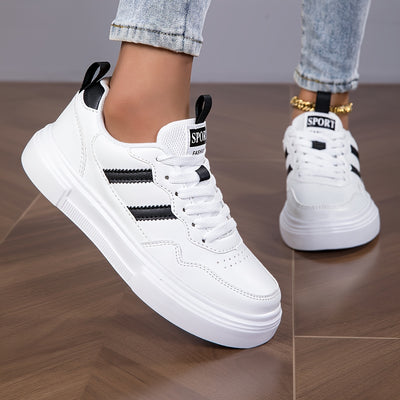 2025 New Casual Sports Shoes, Four-Season Couple Style Women's Flats, Premium Versatile White Sneakers