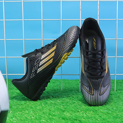 New F50 Men's & Women's All-Weather Outdoor Grass Soccer Shoes - TF Turf Cleats with Traction TPR Sole, -Slip Grip, Durable -like Upper & EVA Cushioning for Training & Matches on Grass, Sand, Field - All-Season Performance Fo