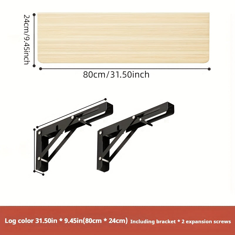 Space-Saving White Wooden Wall-Mounted Folding Desk - Adjustable & Foldable Computer Monitor and Laptop Stand with Cork Material, Ideal for Home & Office Organization, Perfect for Kitchen, Dorms