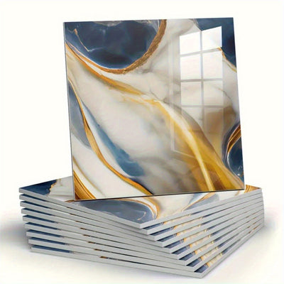 30pcs Marble Wall Stickers - Self-Adhesive Foam Panels, Thickened Design Vinyl Wallpaper for Bathroom, Living Room, Kitchen, Bedroom Renovation - Easy Peel & Stick Home Decor, Wall Stickers for Walls, Kitchen Makeover, Elegan