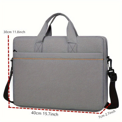 Durable Lycra Laptop Bag with Checkpoint-Friendly Design - Grey Messenger Shoulder Bag for Men and Women, TSA-Compliant, Polyester Lining, Ideal for Office, School, and Travel, Travel Essentials Bag | Checkpoint Friendly Bag
