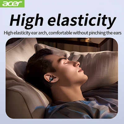 [Acer official genuine]TWS wireless headset, with fashionable lightweight touch design, adaptable sports running scene, support bass stereo and call noise reduction, with low latency gaming mode, HIFI sound. Super long standb