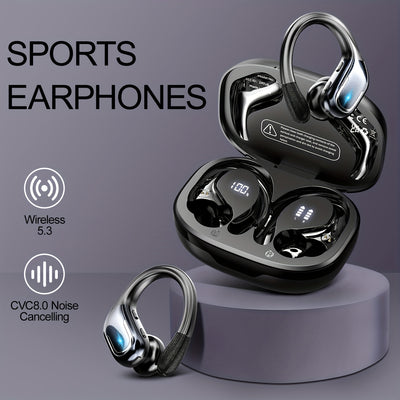 LIFEBEE TWS Wireless Earbuds with Mic, Wireless Sports Headphones, In-Ear Design, Type-C Charging Case, Secure Fit & Volume Control for Men/Women