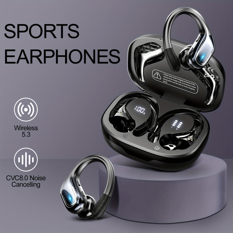 LIFEBEE TWS Wireless Earbuds with Mic, Wireless Sports Headphones, In-Ear Design, Type-C Charging Case, Secure Fit & Volume Control for Men/Women