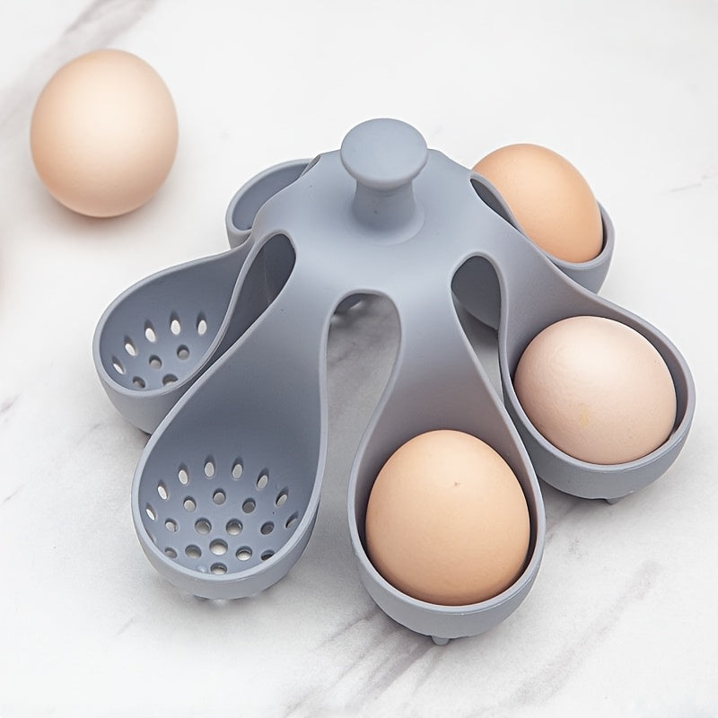 4/6 Heads High-Temperature  Silicone Egg Cooker for Home Kitchen, a  Tool for Steaming Eggs for Family Breakfast.