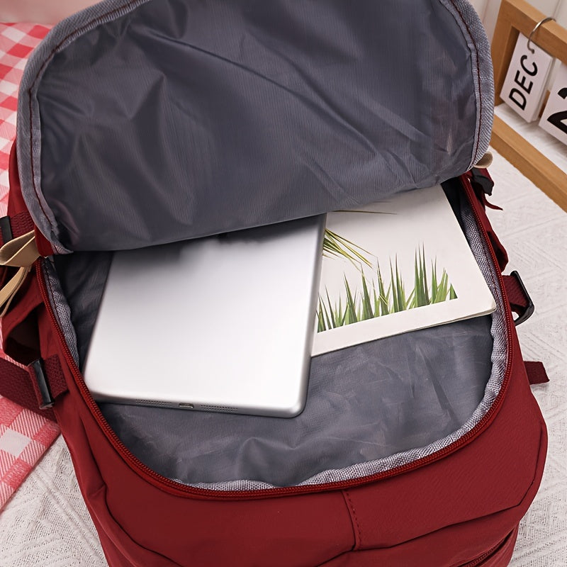 Vintage Retro   Backpack Large Capacity, School And Travel Rucksack With Multiple Pockets