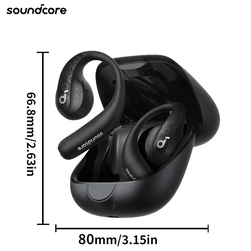 Soundcore AeroFit Pro Wireless Earbuds, Open-Ear Design for Comfortable Long-Term Wear, Strong Sound Quality, 2-in-1 Use, Built-in Microphone, 16.2mm Speakers, USB-C Charging, Ideal for Running and Outdoor Activities, Outdoor