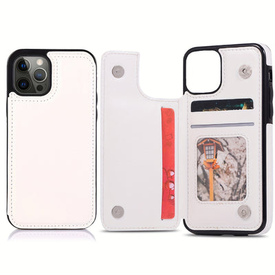 جراب iPhone قابل للطي من الجلد الصناعي عالي الجودة مع فتحات للبطاقات وحامل مقاوم للصدمات متوافق مع موديلات مختلفة بما في ذلك X XR XS Max 11 pro 12 pro 13 pro 14 15 16 SE 6 7 8 plus