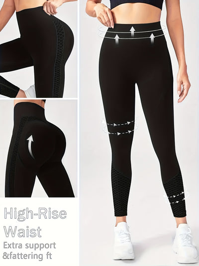 [Comfortable Sports Tights] Super Comfortable High-waisted Compression Sports Tights | Abdominal Control, Sweat-wicking, Four-way Stretch, Adjustable Length, Wide Waistband, Elegant Design - Suitable for Women, Perfect for Yo