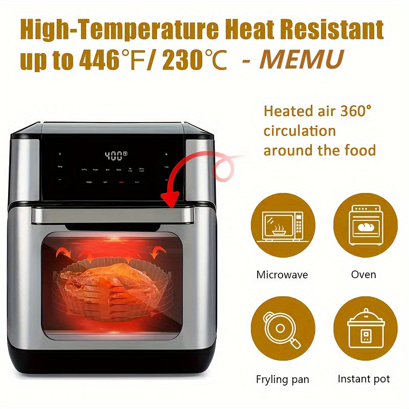 2 Pack Air Fryer Silicone Pot, Reusable Silicone Air Fryer Liners, Air Fryer Accessories, Kitchen Accessories Replacement For Disposable Parchment Paper Liner, Compatible With Ninja, Tower, COSORI