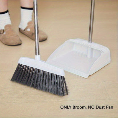 Professional Quality Stainless Steel Broom with Ergonomic Handle and Sturdy Plastic Head, Designed for Easy Sweeping and Convenient Storage, Suitable for Kitchen, Living Room, and Bedroom Floor Cleaning, Durable Essential Hou