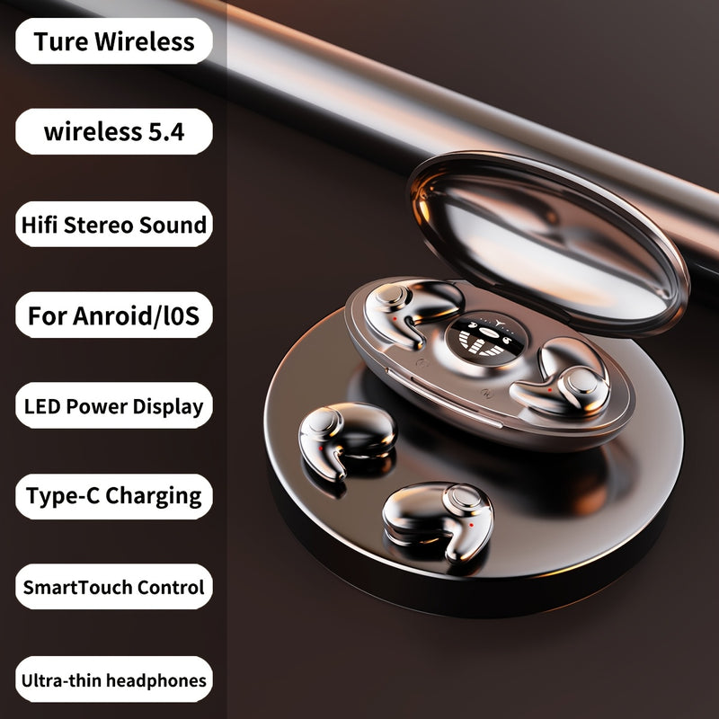 True Wireless Earbuds, Ultra-Thin Sleep Headphones
