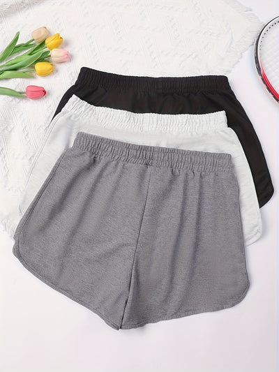 Targeted Three-piece Sports Shorts, Suitable for Yoga, Running, Fitness, Casual Sports Shorts