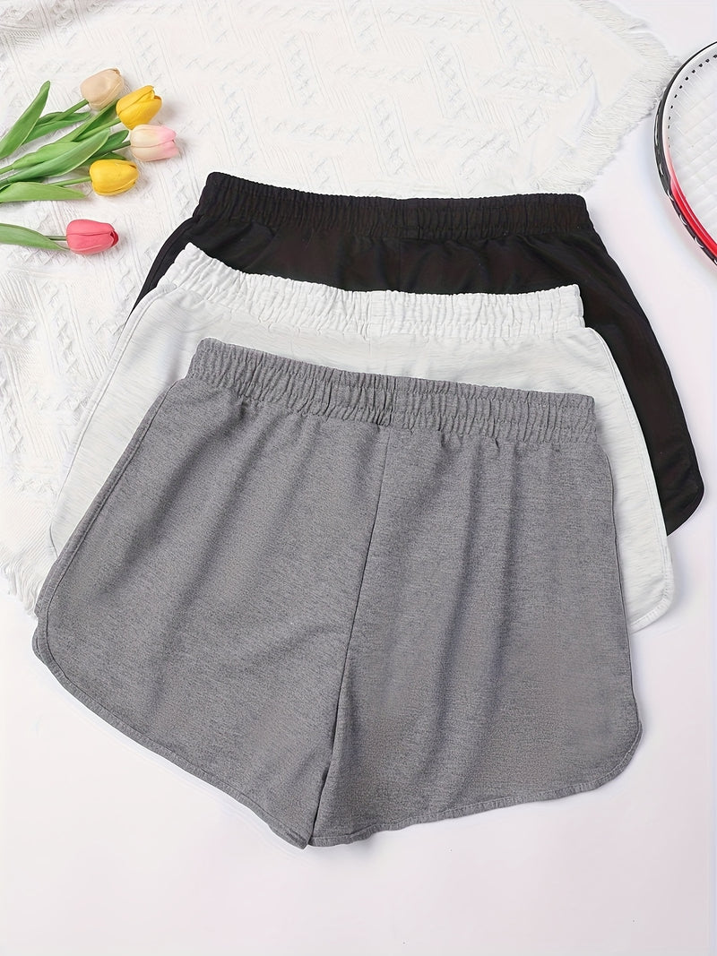 Targeted Three-piece Sports Shorts, Suitable for Yoga, Running, Fitness, Casual Sports Shorts