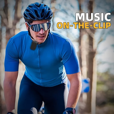 1pc IPX5 Wireless Speaker with Built-in Mic, 18H Playtime, USB-C Charging, Clip-On Mini Portable Design for Sports/Work/Cycling - Smart Voice Assistant, Black, Handsfree Music | Compact Clipon | Textured Surface, Speaker