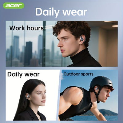 Acer TWS Wireless Headphones with Noise Cancelling, In-Ear Design, Lightweight Touch Control, Long Battery Life, HIFI Sound, Compatible with Mobile Phones, Tablets, And Laptops