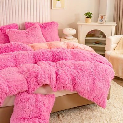 طقم غطاء لحاف فاخر من 3 قطع - غطاء سرير ناعم ومريح لجميع المواسم مصنوع من البوليستر بسحاب لغرفة النوم وغرفة الضيوف والمبيت