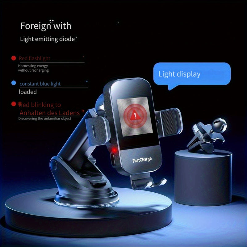 Hot-Selling Car Wireless Charging Holder 15W Fast Charger with Smart Sensor for Mobile Phones