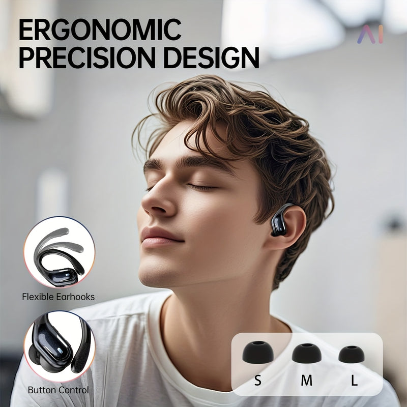 LIFEBEE TWS Wireless Earbuds with Mic, Wireless Sports Headphones, In-Ear Design, Type-C Charging Case, Secure Fit & Volume Control for Men/Women