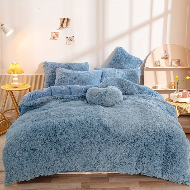 طقم غطاء لحاف فاخر من 3 قطع - غطاء سرير ناعم ومريح لجميع المواسم مصنوع من البوليستر بسحاب لغرفة النوم وغرفة الضيوف والمبيت