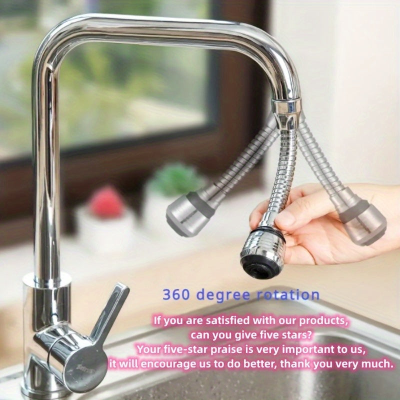 360° Rotating Kitchen Faucet Sprayer - Splash-Free Water-Saving 304 Stainless Extension Spray Head with Polished for RV Sink, Home Washing Machine & Dishwashing, Kitchen Faucet with Pull Sprayer, Rv Sink Accessory, Modern Ki