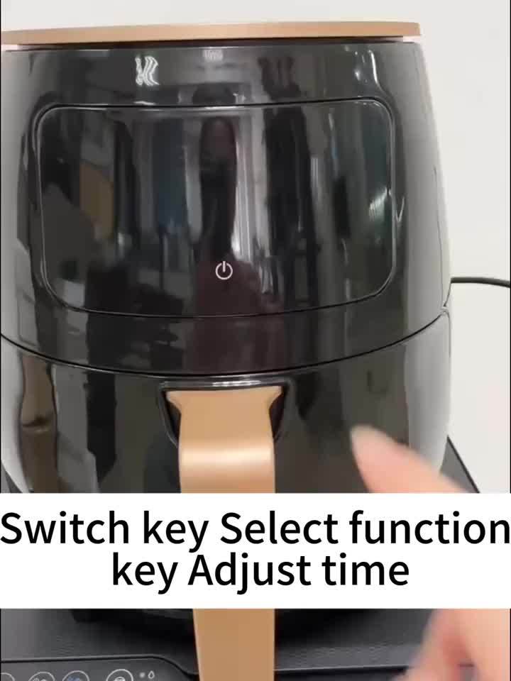 British household air fryer intelligent touch display screen electric fryer suitable for roasted chicken, french fries, chicken wings large capacity electric fryer kitchen air fryer
