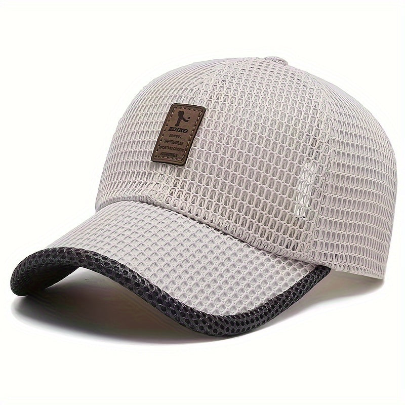 EDIKO Breathable Mesh Baseball Cap, Unisex Summer Trucker Hat, Outdoor Sports Running Cap, Woven Textile Material ≥80%, Hand Wash Only