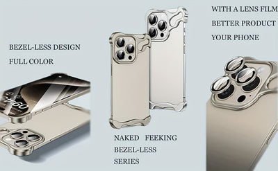 Aerospace Grade Aluminum Metal Armor Mobile Phone Case - New in the Third Quarter of 2024, Suitable for iPhone16/15 Series - Minimalist High-Strength Protection, Advanced Protective Case - Unique Reinforced Protection Design