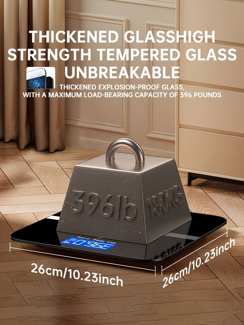 Home Bathroom Digital Weight Scale - High Precision Weighing, Maximum 179.99KG, Large LCD Display, Body Weight Scale, Battery Powered, Battery Not Included