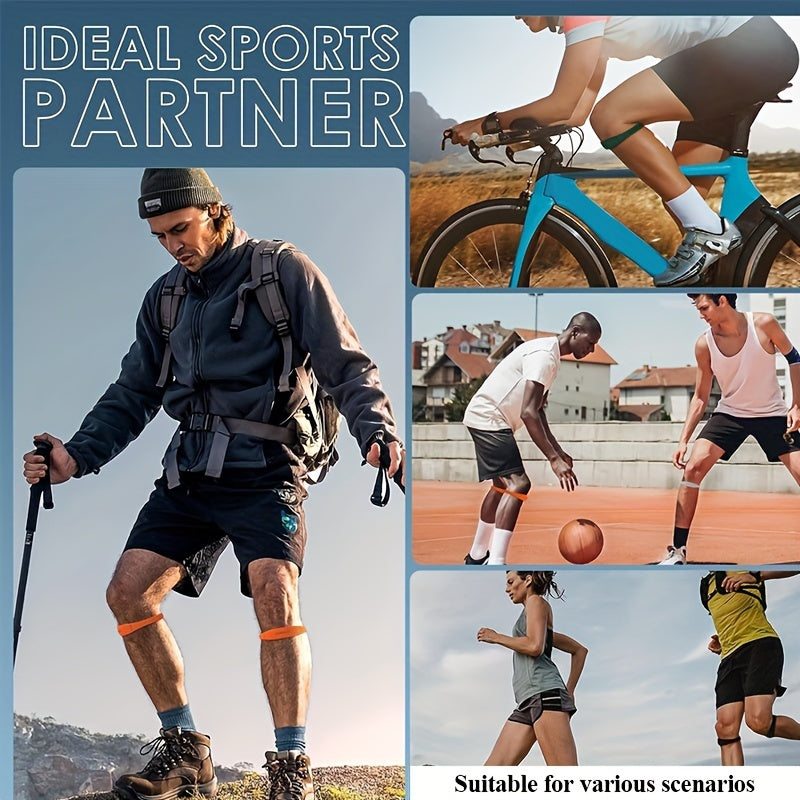 Silicone Patella Support Strap - Knee Stabilizer & Brace for Running, Basketball & Outdoor Sports - Includes Box & Bag