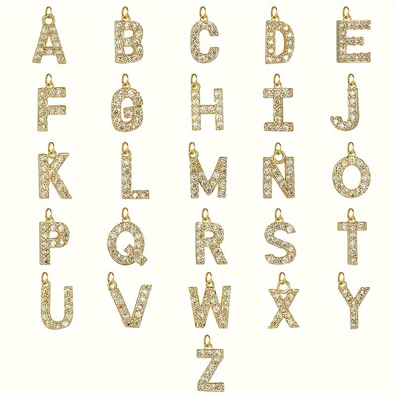 18K Golden Plated Heart Charm Bracelet with Synthetic Zirconia Letter Pendants A-Z, Simple Classic Black Polyester Cord, Adjustable for Daily Wear and Gift-Giving