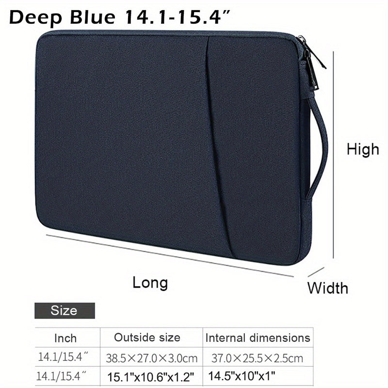 High Quality TSA-Compliant Laptop Sleeve Case with Handle for 33.02-40.64 cm MacBook Pro/Air, Dell XPS, Acer Chromebook, Lenovo & Most Laptops - Durable Nylon Fabric, Ergonomic Design, Deep Gray/Navy/Black, Laptop Bag