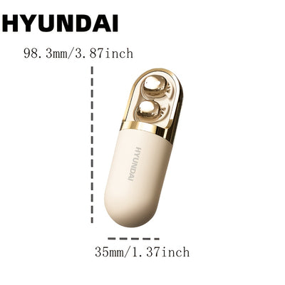 HYUNDAI HY-S13 2025 Wireless Earbuds - 100+ Hour Battery Life, 0 Pressure Sensation, 6.0 Flash Connection, 6.0 Wireless, 6.0 Wireless Earbuds with 6.0 Wireless Technology, Comfortable Fit For Everyday Use, Sleek Earbud Design