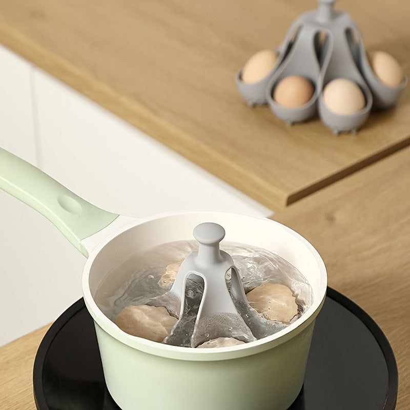 4/6 Heads High-Temperature  Silicone Egg Cooker for Home Kitchen, a  Tool for Steaming Eggs for Family Breakfast.