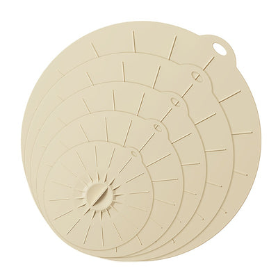 5pcs Silicone Bowl Lids Set - Heat Resistant, Reusable Suction Covers for Bowls, Cups, Plates, Pots, Pans - Food Contact Safe Microwave Splatter Guards, Kitchen Essentials