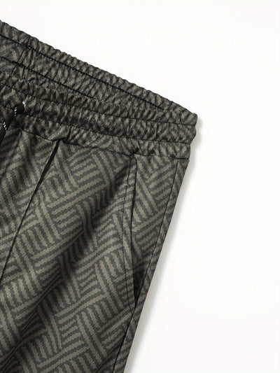 تي شيرت رجالي بأكمام قصيرة + شورت بدلة رياضية كاجوال باللون الأزرق