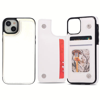 جراب iPhone قابل للطي من الجلد الصناعي عالي الجودة مع فتحات للبطاقات وحامل مقاوم للصدمات متوافق مع موديلات مختلفة بما في ذلك X XR XS Max 11 pro 12 pro 13 pro 14 15 16 SE 6 7 8 plus